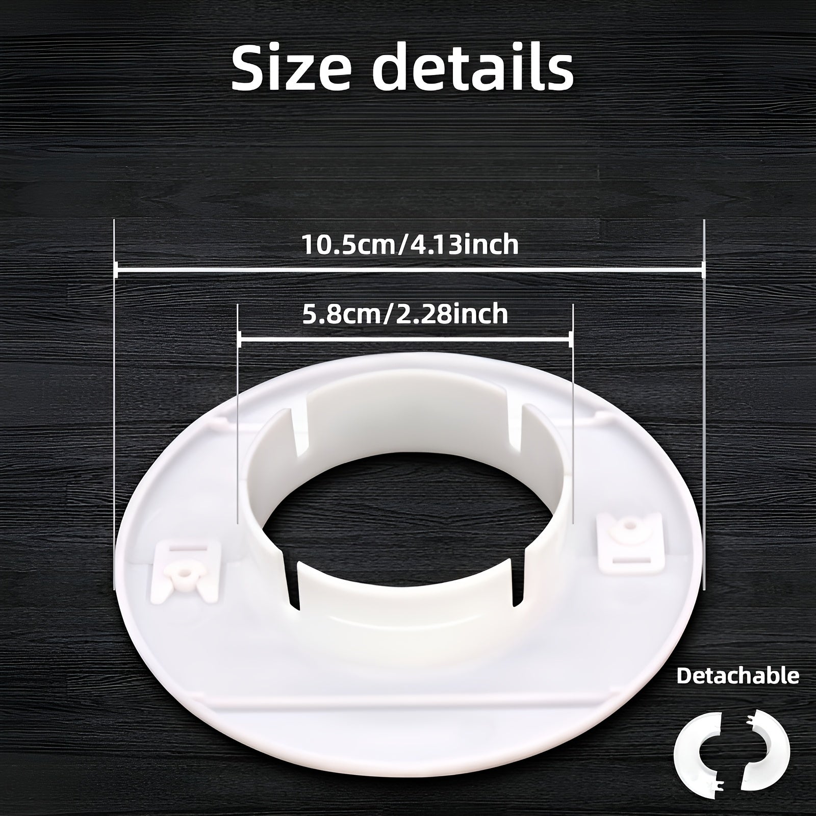 2pcs White Plastic Air Conditioner Vent Cover for Indoor Outdoor Use