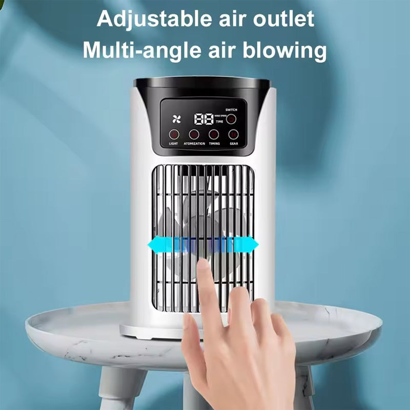 USB Air Conditioner Fan with Humidifier Cool White