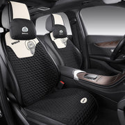 Universal 5-Seat Car Seat Covers Breathable Polyester All-Season Diamond Array