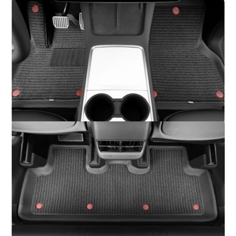 Universal Car Mat Fasteners 8 or 16 Pcs ABS Round Shape Secure Fit