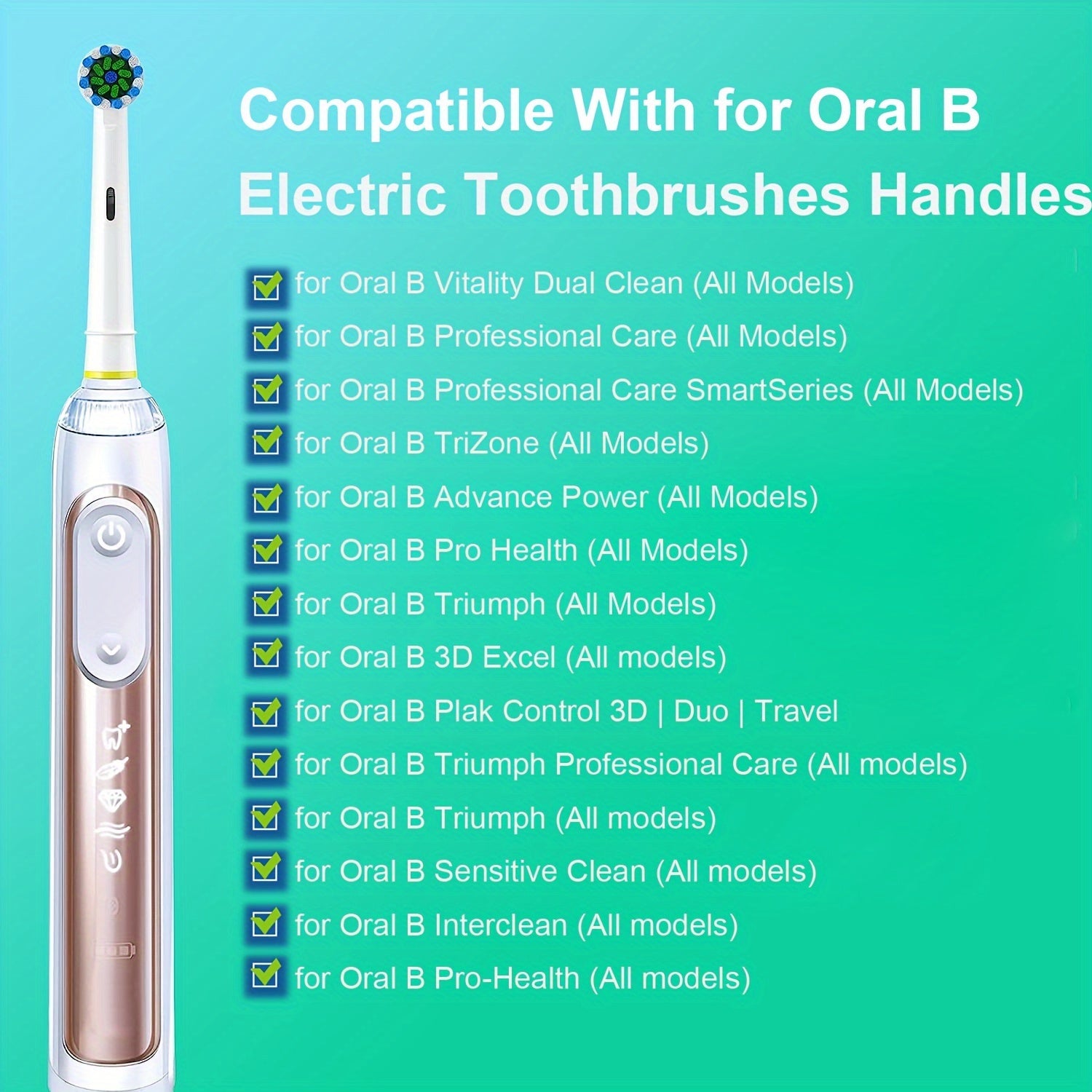 Adult Replacement Brush Heads for Electric Toothbrush Uncharged