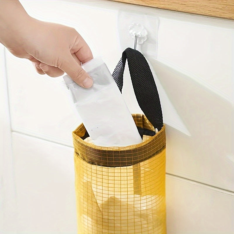 Wall-Mounted Kitchen Organizer for Trash Bag Storage and Dispensing Plastic Garbage Bag Holder