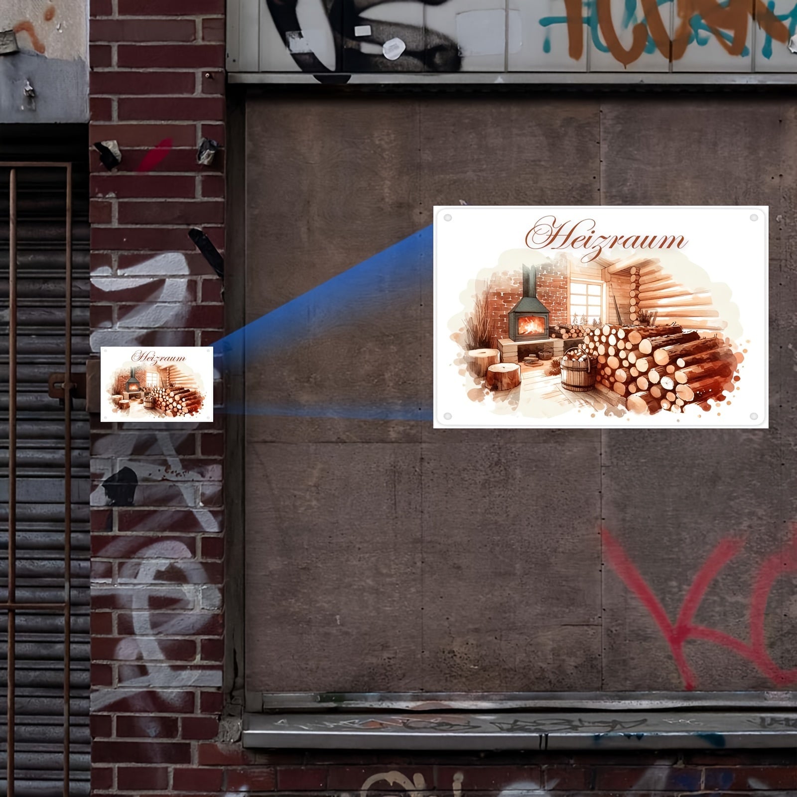 Firewood Storage Tin Sign 15.24cm x 20.32cm Metal Wall Art for Heating Room