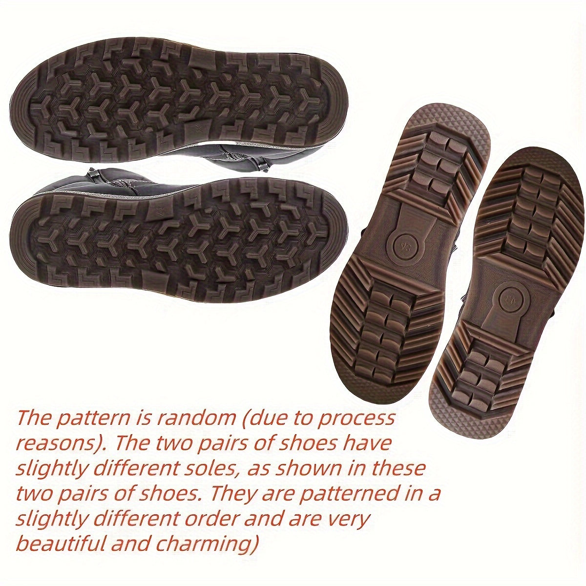 Women's Winter Ankle Boots with Slip-Resistant Sole, Zipper, Round Toe