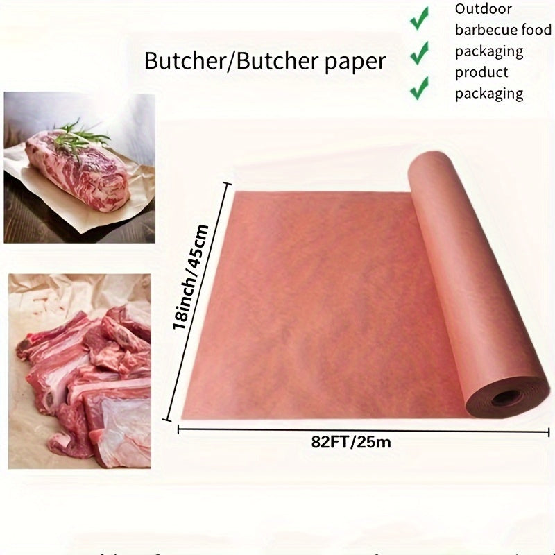 Pink Butcher Paper Roll 45.72cmx170' Food Safe for Smoking Grilling Baking