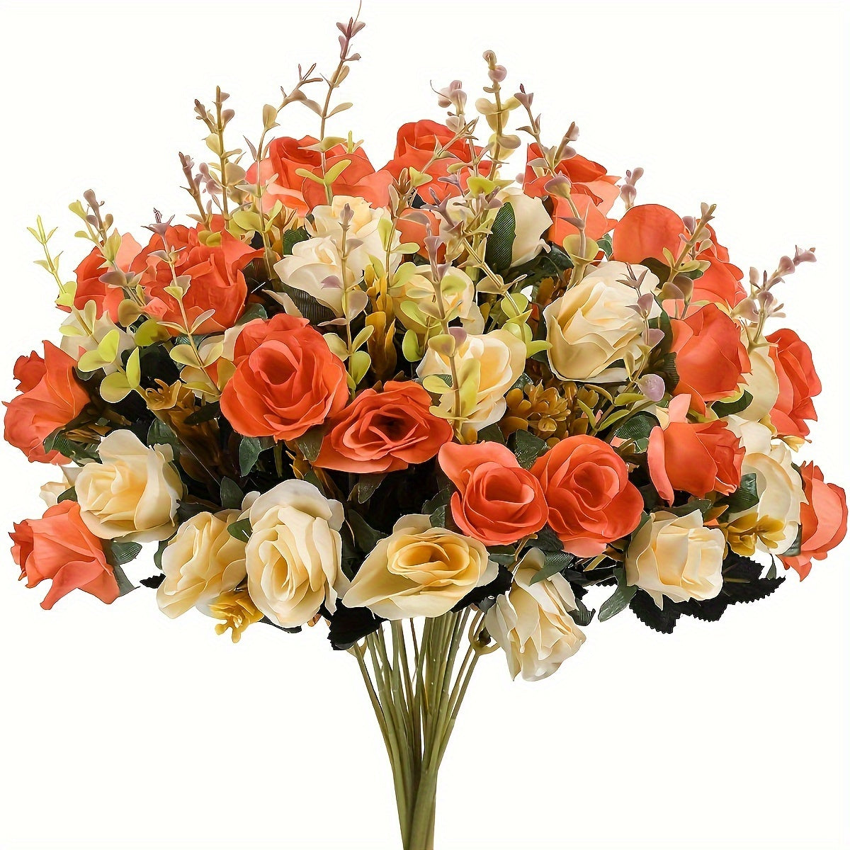 Устойчивый к УФ-излучению искусственный букет роз, идеальный для весны, Дня святого Валентина, свадеб, декора дома и офиса, а также для празднований на открытом воздухе в саду.