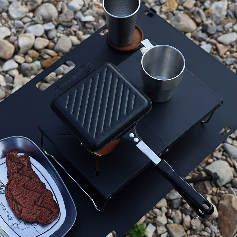 Non-Stick Double-Sided Cast Iron Grill Pan Induction Compatible Stovetop Sandwich Maker