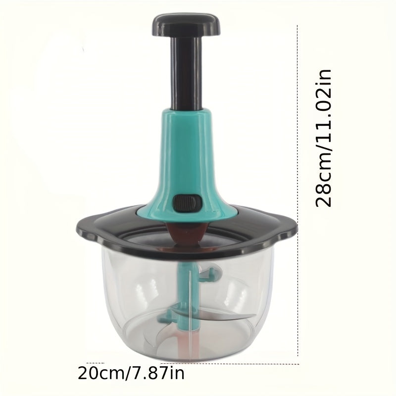 Multifunctional Food Chopper Manual Press for Vegetables Fruits Herbs Pesto