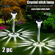 2pcs Solar Powered LED Garden Lights Outdoor Pathway Landscape Yard Waterproof