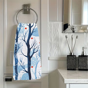 Set of 2 Ultra Soft Kitchen Towels 40x60cm Winter Jungle Trees Absorbent