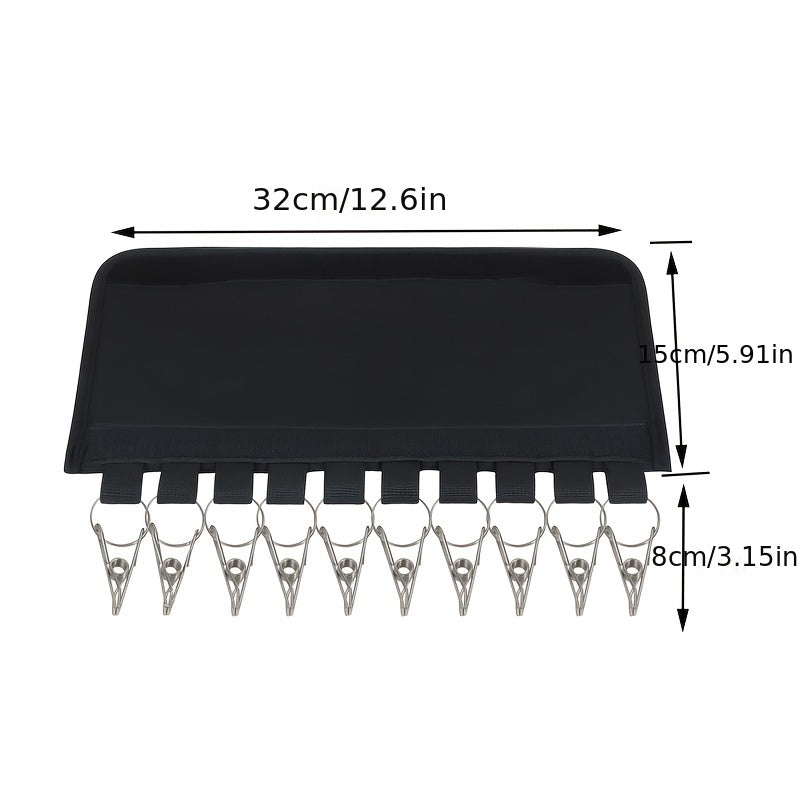 Devordagi 12 ta klipsli buklamali tokcha, shlyapa, paypoq, ichki kiyim uchun saqlash