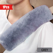 Faux Fur Car Seat Belt Pads Soft Plush Shoulder Cushion Anti-Slip
