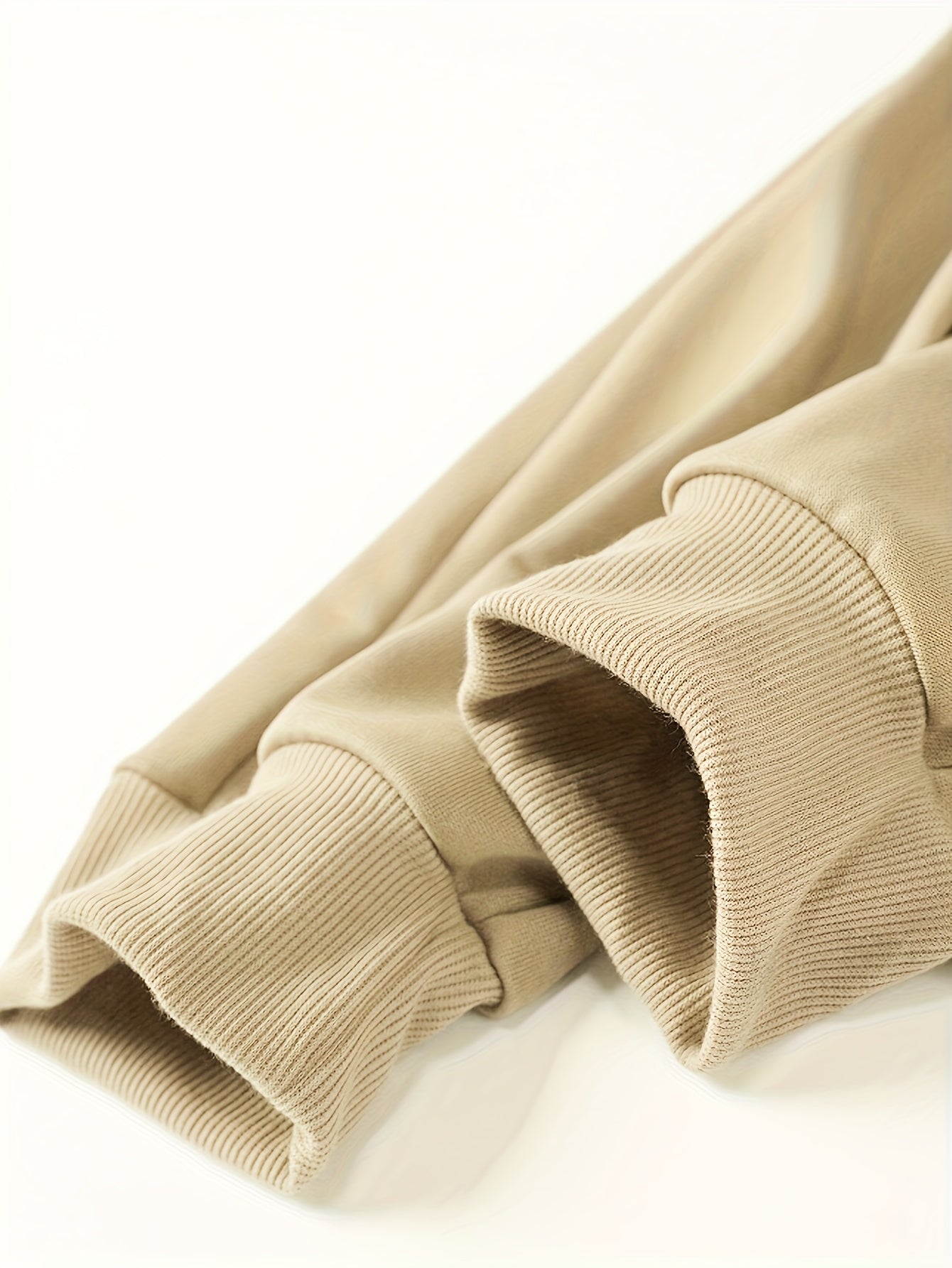 Pantalones deportivos con forro de felpa de talla grande para hombres con estampado de letra W para otoño e invierno