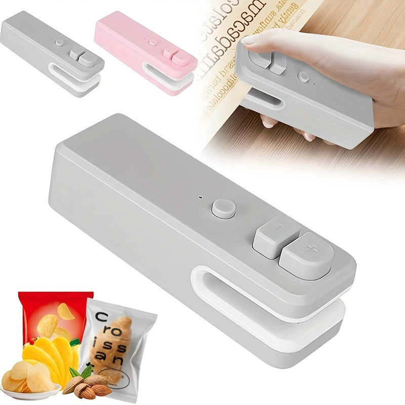 Mini oziq-ovqat yopishtiruvchi va kesuvchi 2-in-1 qayta zaryadlanadigan vakuum yopishtiruvchi snack sumkalar uchun