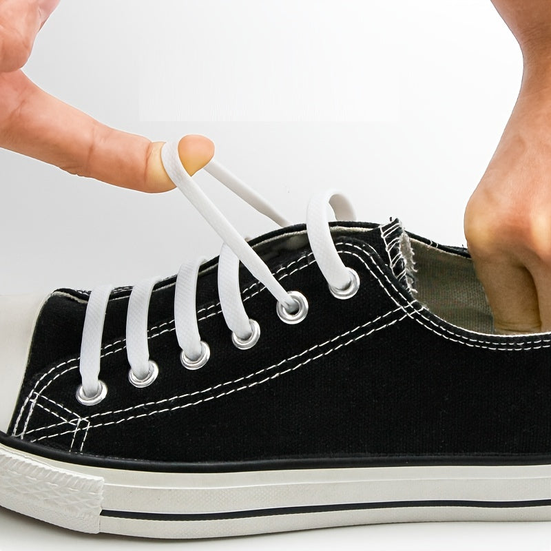 Unisex Silicone Elastic No Tie Shoelaces Buckle Free Creative Elastic Laces