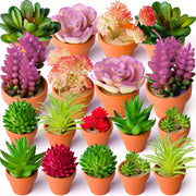 27-Piece Mini DIY Succulent Artificial Plant Arrangements for Indoor Outdoor Decor