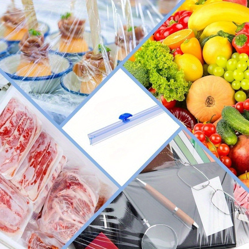 Kitchen Organization Set with Sliding Paper Cutter Foil and Wax Dispenser Slicer