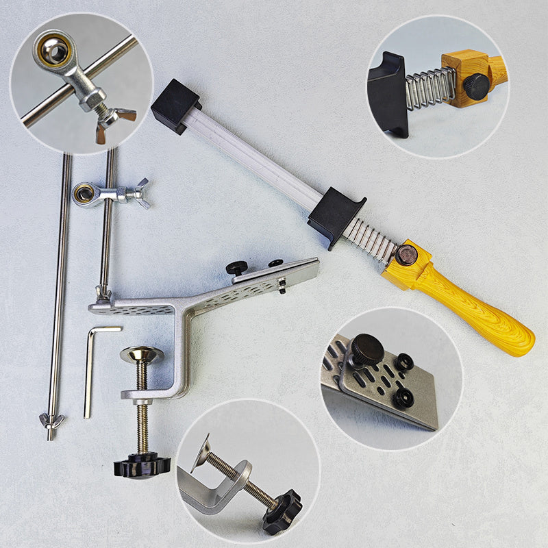 Angle Fixed Knife Sharpener System with Diamond Whetstone and Guide for Kitchen and Woodworking Tools