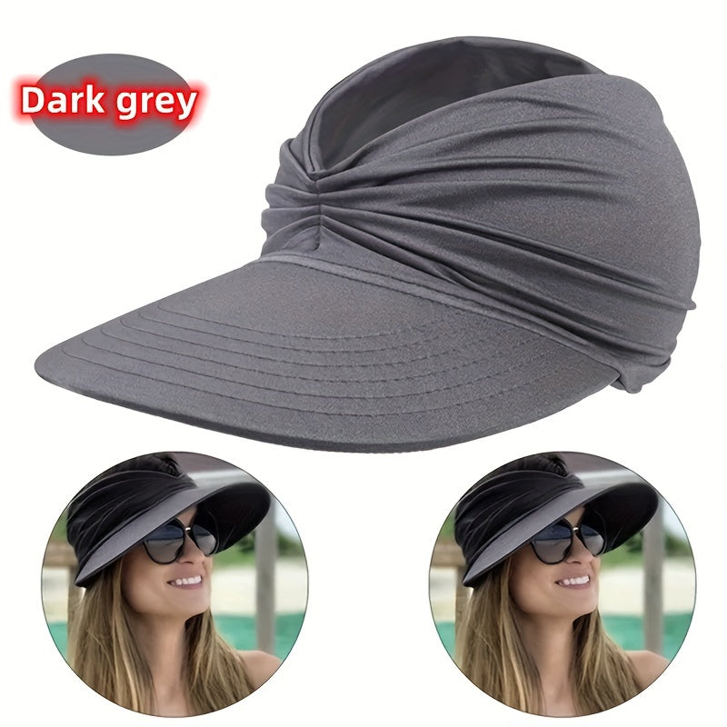 Women’s Sun Hat Nylon Woven Beach Hat with Sun Protection for Spring Summer Autumn