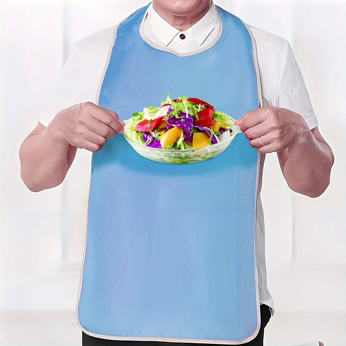 Регулируемый взрослый нагрудник из флиса из полиэстера для предотвращения проливаний для пожилых людей и взрослых