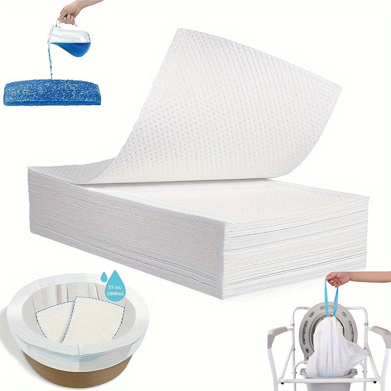 Adult Commode Pads Disposable Bedside Liners 50/20 Pack Absorbent Portable