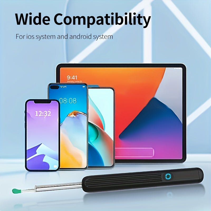 Ear Cleaning Kit with Camera and 12 Tools Rechargeable Low Voltage for Professional and Home Use