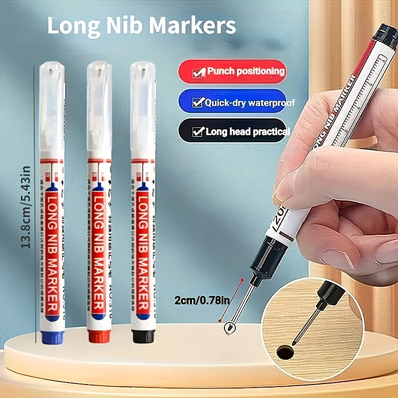 15pcs Oil-Based Carpenter's Marking Pens for Wood Ceramic Bathroom