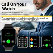 Унисекс смарт-часы с беспроводными звонками, сообщениями, шагомером и фитнес-трекером. Совместимы с iPhone и телефонами на Android. Идеальный подарок на день рождения для мужских друзей.