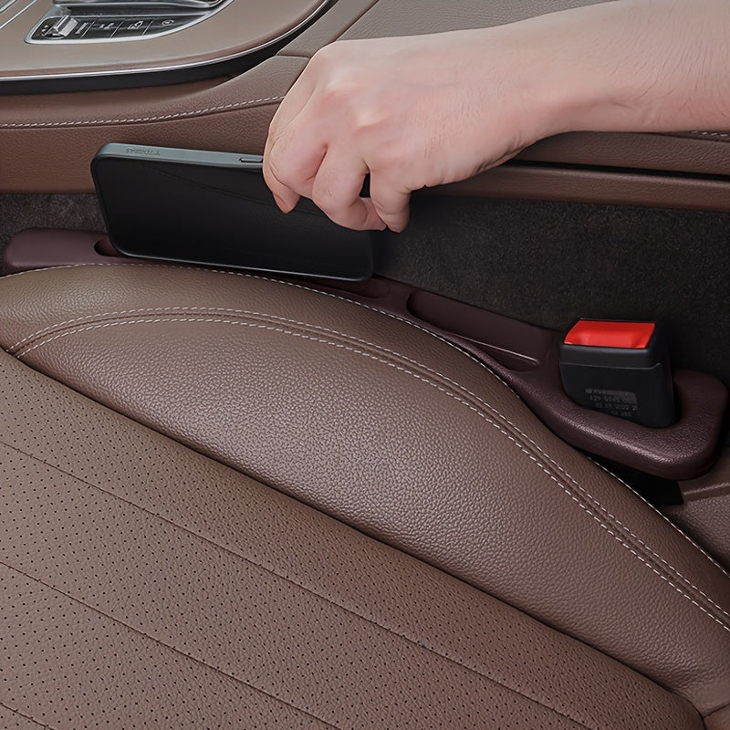 Универсальные заполняющие элементы для зазора между сиденьями автомобиля с двойным слотом для организации ключей, телефонов, карт, монет и т.д. - Водонепроницаемые и изготовлены из материала PC.