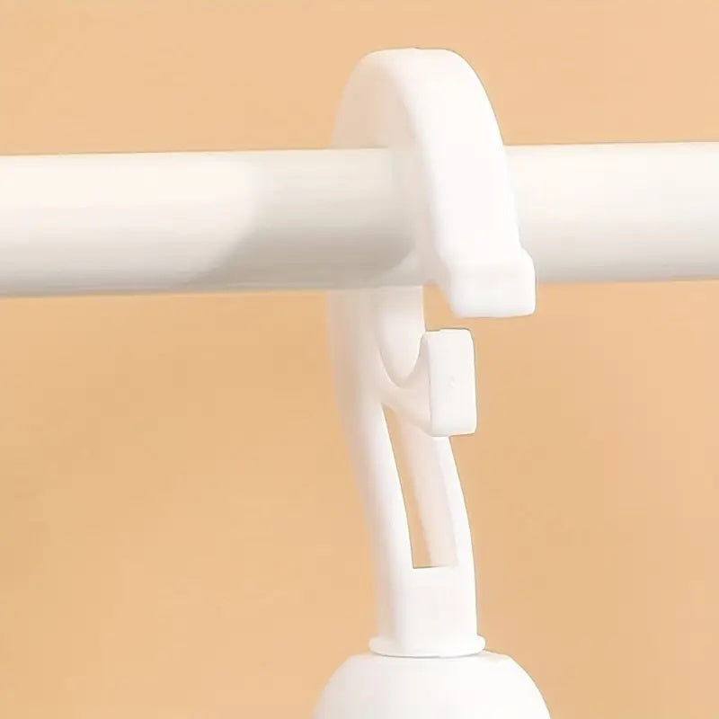 White Polyester Circular Folding Drying Rack with 3 Tiers for Kitchen and Balcony