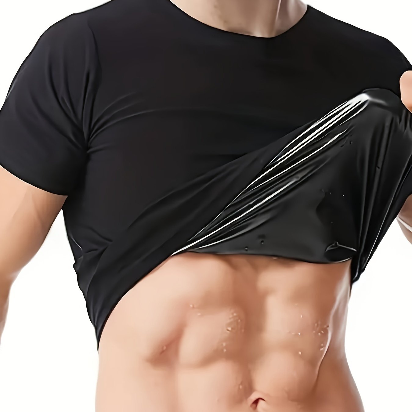 Camisa deportiva de manga corta para hombres, transpirable y para entrenamiento de fitness