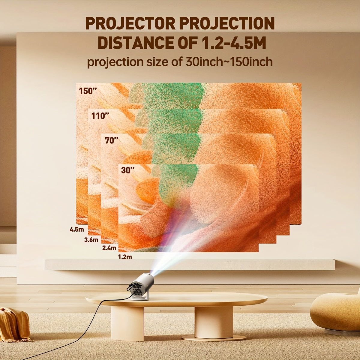 Mini 1080P LCD Home Theater Projector 3D Ready Compact HDMI Compatible