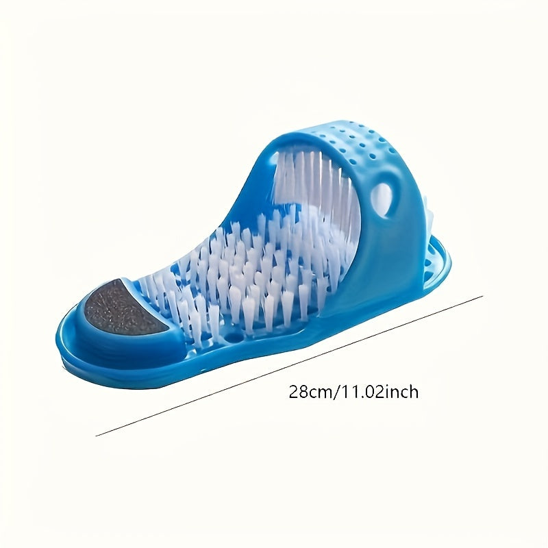 Poyabzalni tozalovchi va massaj qiluvchi - Ko'p funksiyali oyoq tozalash cho'tkasi, eksfoliatsiya qiluvchi oyoq spa, hammom va dush uchun, uyda va ochiq joylarda foydalanish uchun mukammal - Erkaklar va ayollar uchun mos, elektr talab qilinmaydi.