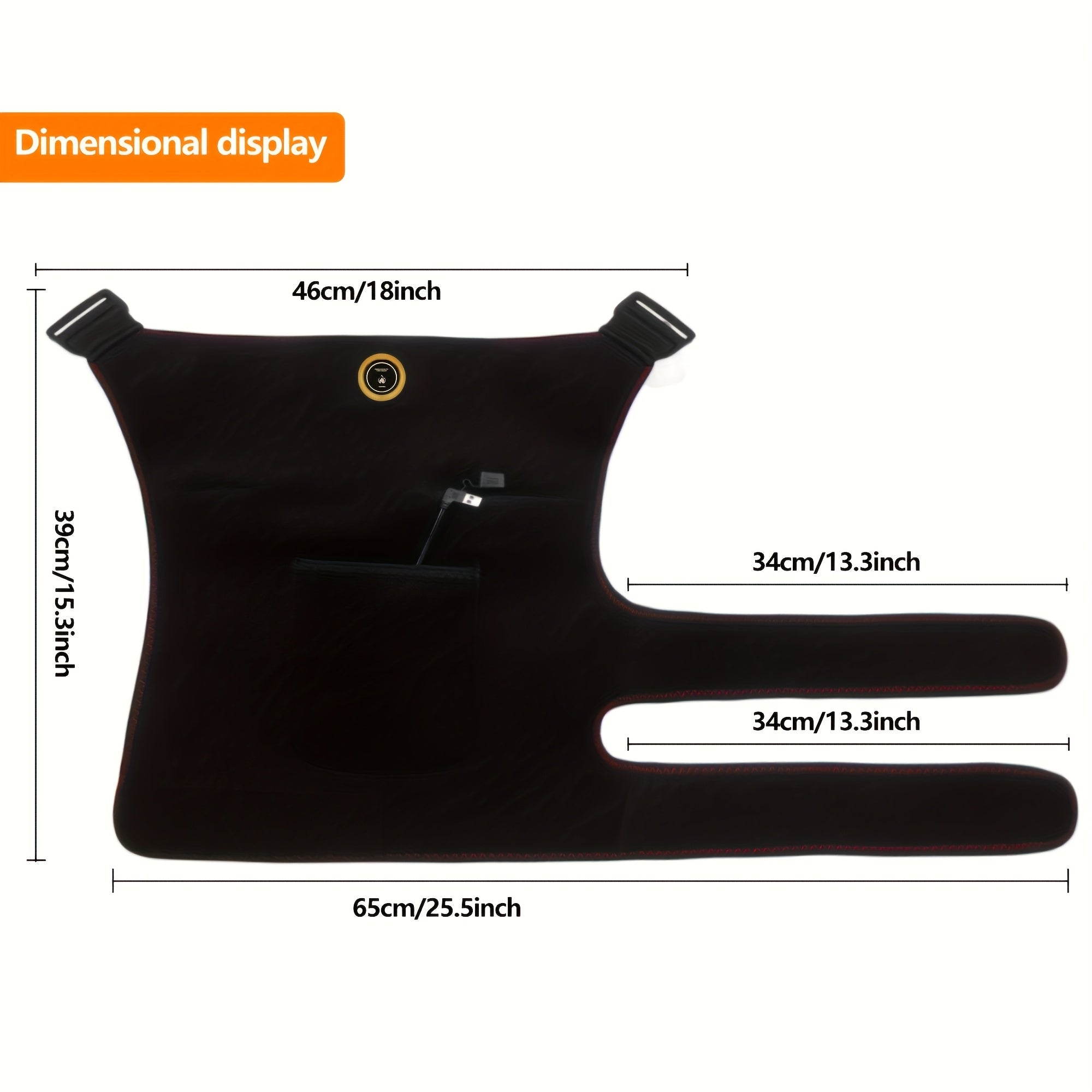 Electric Heated Hip Brace for Men Women USB Thermal Compression S/M