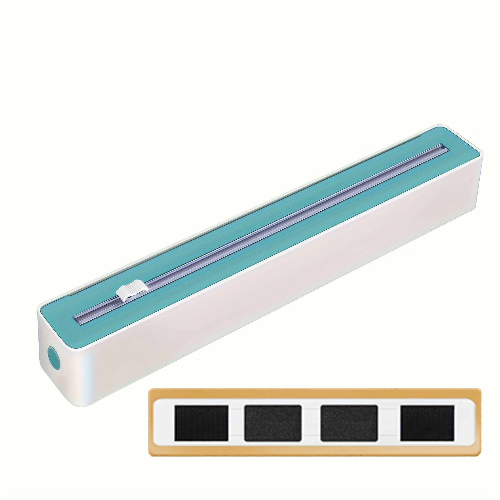 Plastic Wrap Dispenser with Reusable Fresh Wrap Machine for Kitchen Drawer Storage