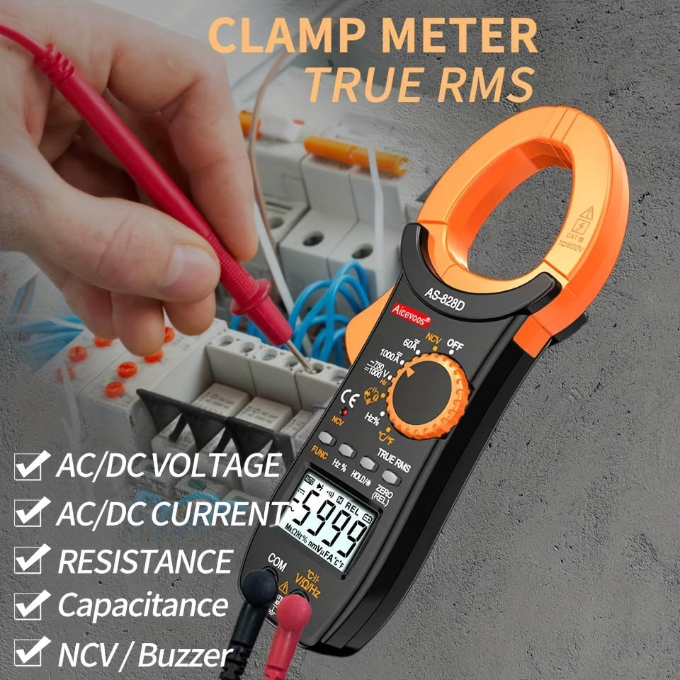 Digital Clamp Meter Multimeter 6000 Counts AC/DC Current True RMS Auto Range