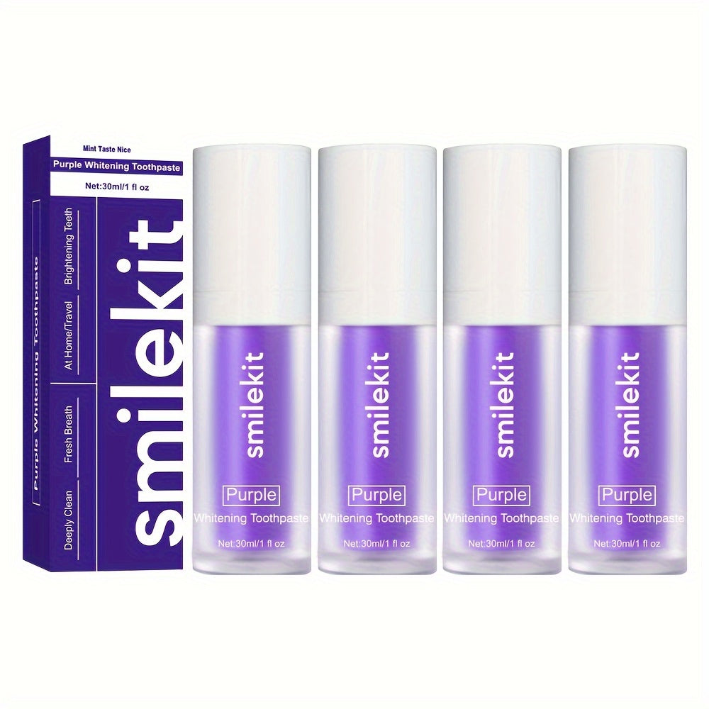 Purple Mint Toothpaste for Deep Cleaning and Fresh Breath, Travel Size