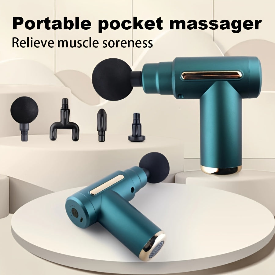 1 dona USB zaryadlanadigan mini massaj quroli, butun tanani, orqani va bo'yin mushaklarini bo'shashtirish uchun kuchli motor bilan. Ergonomik tutqich, 1200mAh litiy batareyasi, uyda va professional foydalanish uchun ideal.