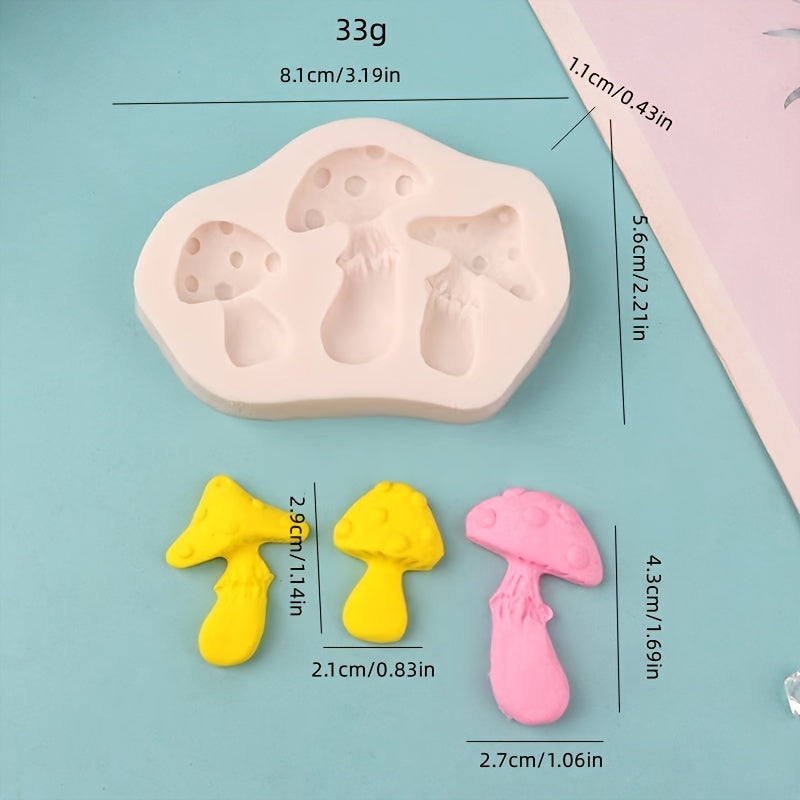 Silicone Mold for Mushrooms for Fondant Chocolate Biscuits Pudding Cakes Resin Clay