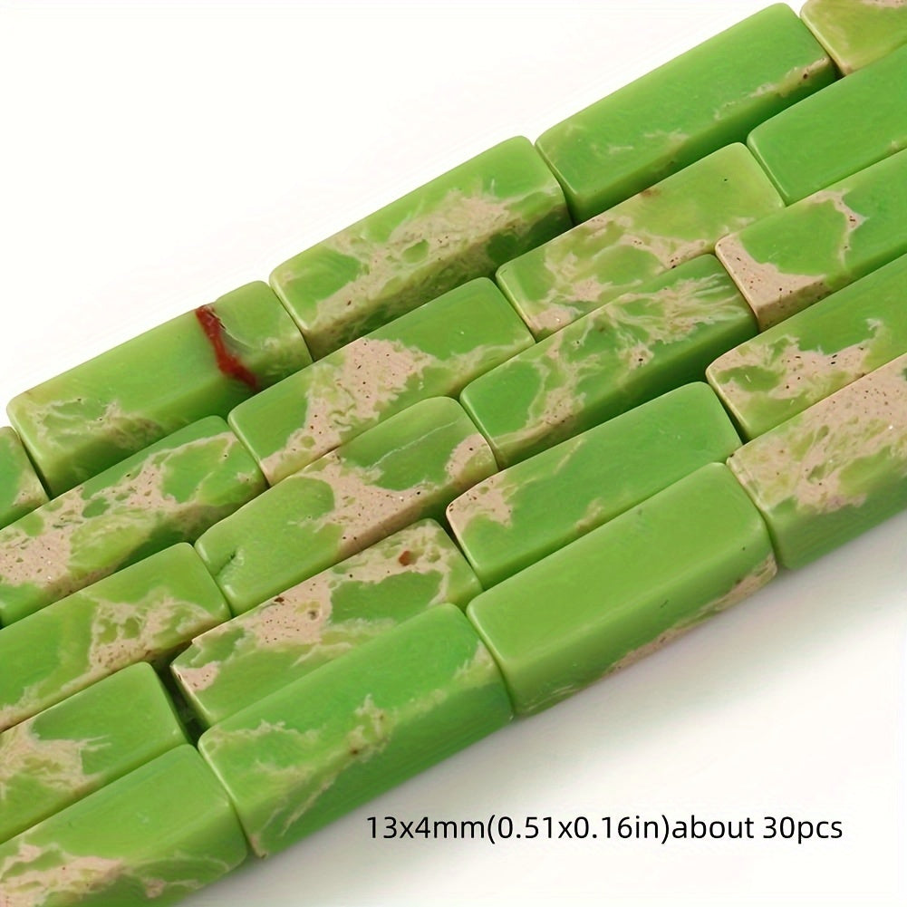 Natural Stone Jasper and Shoushan Beads Set for Jewelry Making Multicolor Cylindrical