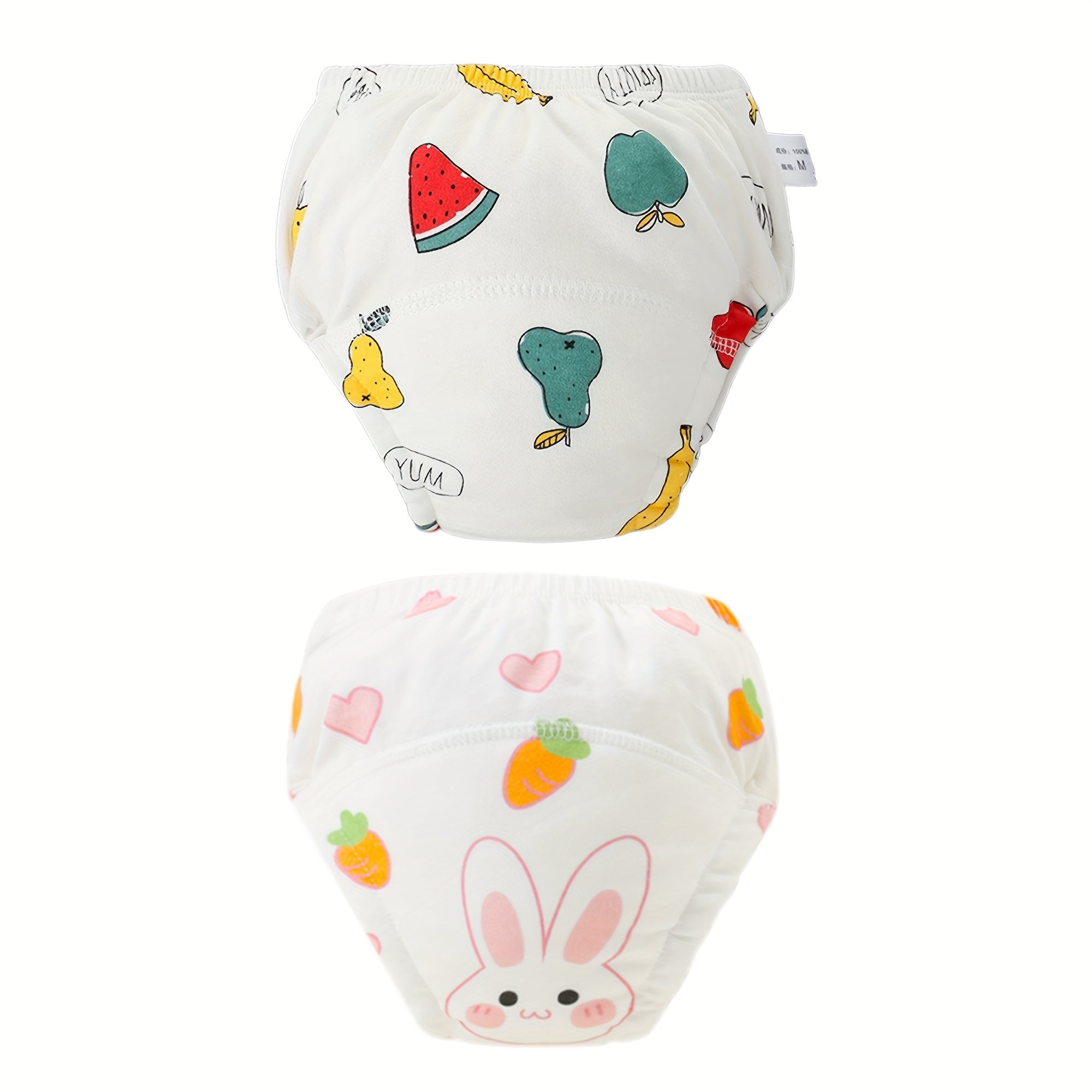 Set of 2 Reusable Training Pants for Kids Toddlers Flexible Diaper Substitutes with Adorable Designs