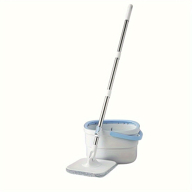 Hands-Free Floor Mop and Bucket Set for Dry Wet Cleaning, Rotating Dust Removal