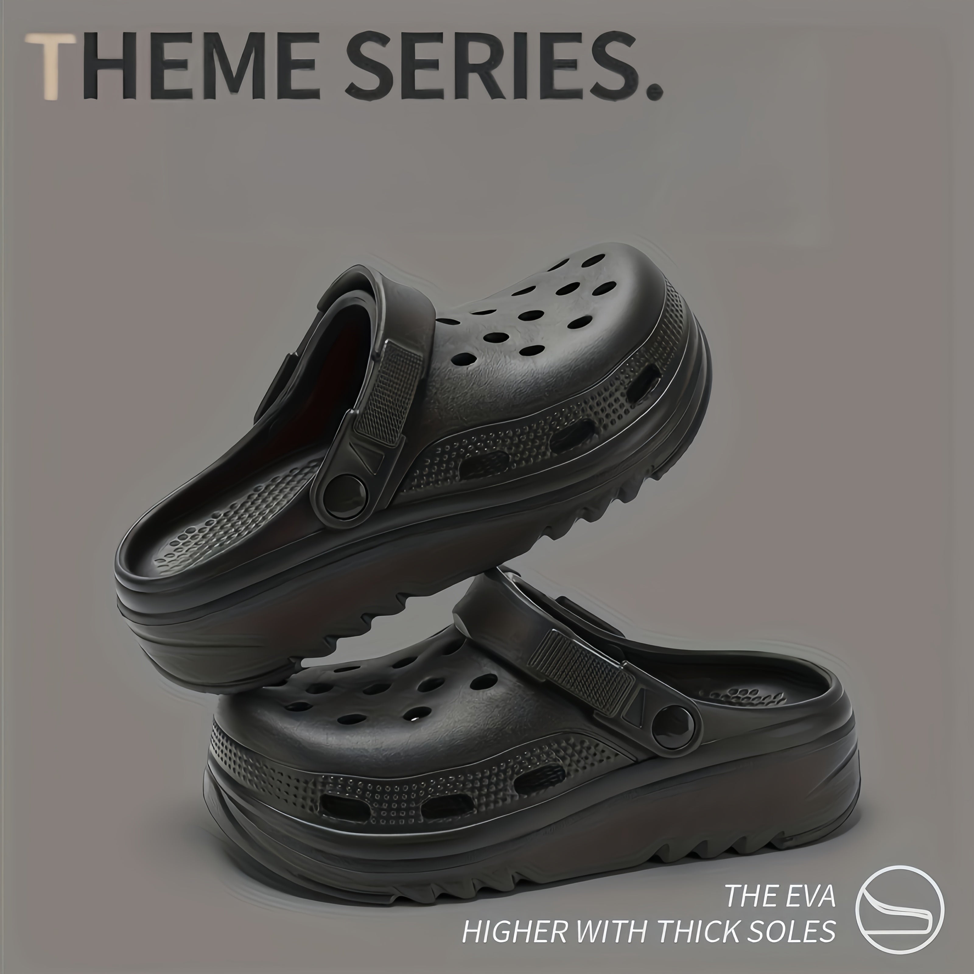 Women's EVA Platform Shoes Breathable Croc-Style Non-Slip Casual Footwear