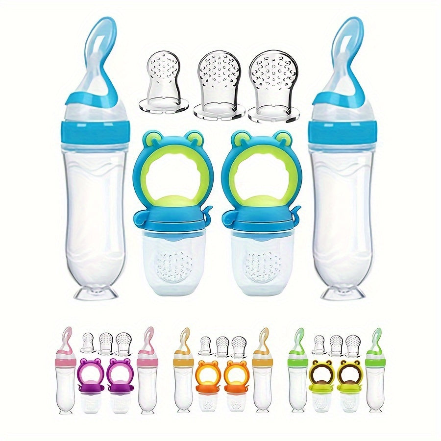 7-Piece Baby Feeding Set Silicone Bottles Pacifiers Nipples for Toddler