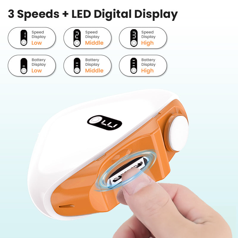 Kompakt Aqlli Tirnoq Qirqish Mashinasi, Raqamli Ko'rsatkich, USB orqali Zaryadlanadigan Lityum Batareya, Kattalar va Oila uchun Sovg'a, Zamonaviy Tirnoq Qirqgich.