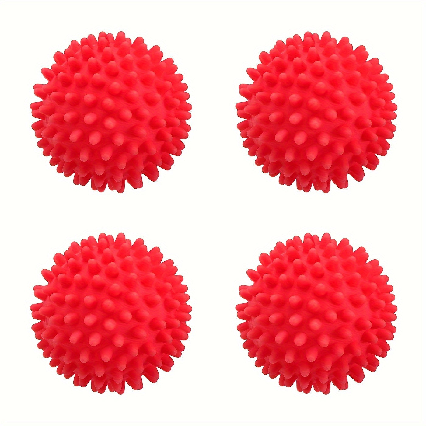 Set of 4 Reusable Laundry Balls for Clothes Dryer Tangle-Free Cleaning and Storage
