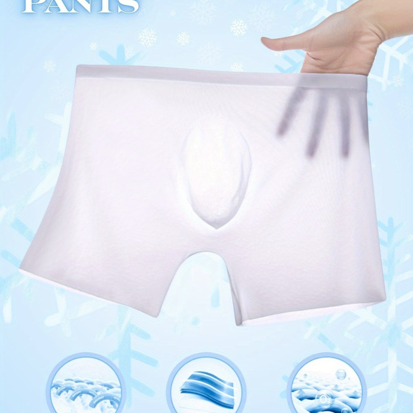 Boxers semi-translúcidos para hombre en rosa, navy, negro, blanco y azul, ropa interior transpirable y elástica