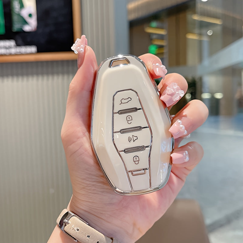 Minimalist TPU Car Key Fob Cover for SUV Keyless Entry Black