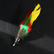 Colorful Feather Brooches Set of 7 for Men and Women Dress Suits Lapel Pins Fashion Accessories