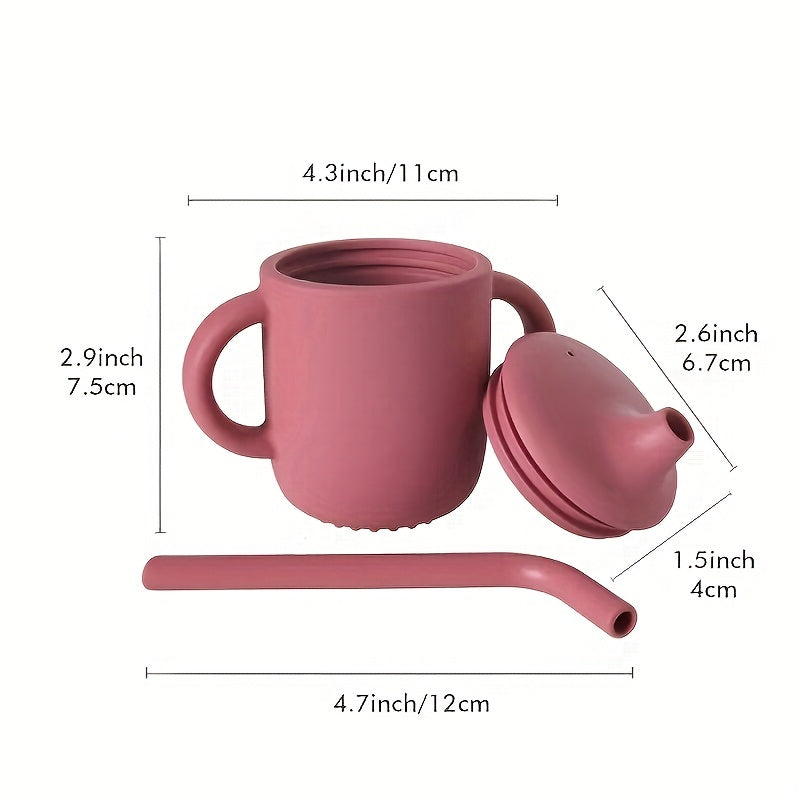 Baby Sippy Cup with Straw Spill-Proof BPA-Free Unbreakable Non-Slip Handles for Toddlers